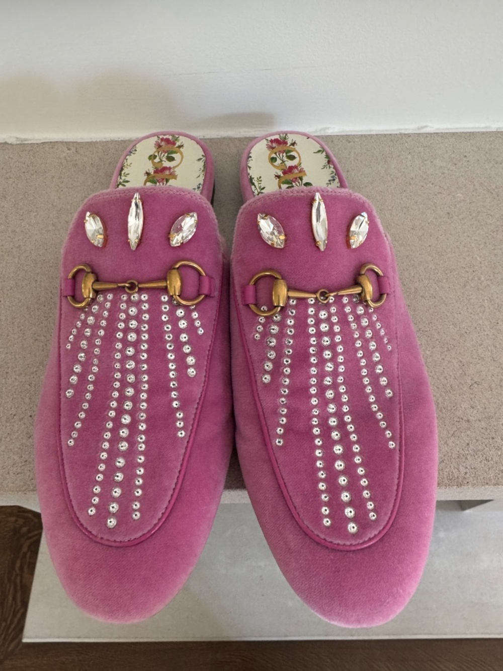 Gucci Pink Embellished Mules size 39 ( US 9) - Picture 9 of 11